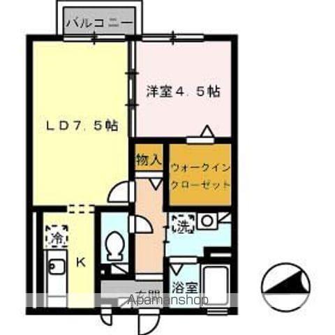 レセンテ住吉(1LDK/2階)の間取り写真