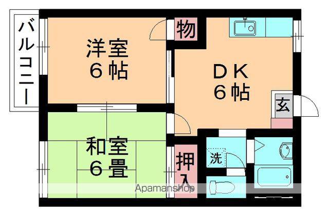 すみれハイツ(2DK/2階)の間取り写真