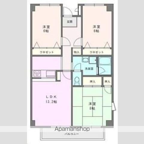 サンクレール(3LDK/4階)の間取り写真