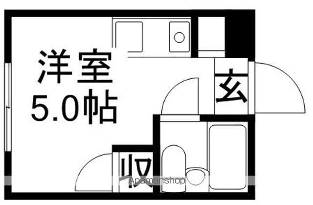 メゾンユニテ(ワンルーム/4階)の間取り写真
