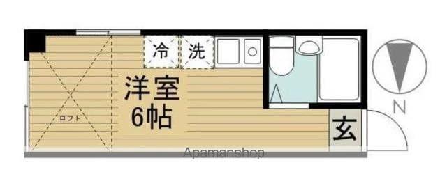 東海ビル(ワンルーム/4階)の間取り写真