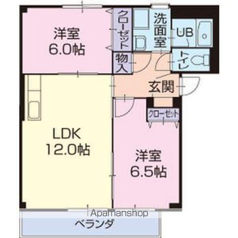 グランデ神田A(2LDK/2階)の間取り写真