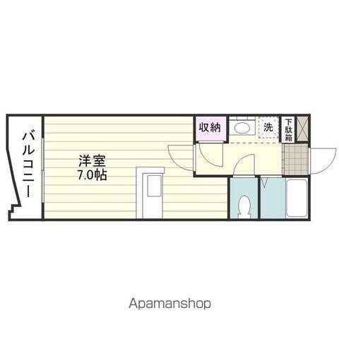 SPACE20(ワンルーム/4階)の間取り写真