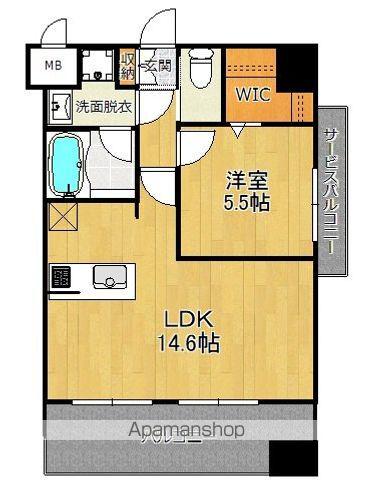 エンクレスト博多イースト PARK(1LDK/7階)の間取り写真