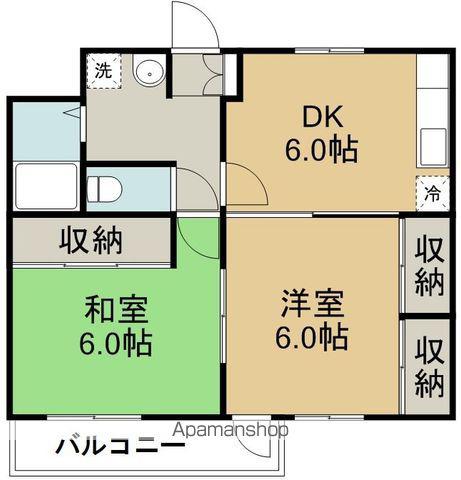 プリンスコート横堀(2DK/3階)の間取り写真