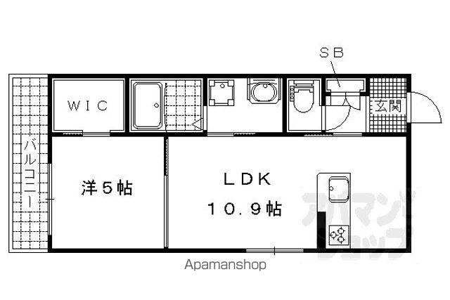 VELLEDOR(1LDK/2階)の間取り写真