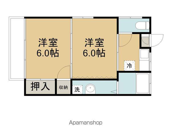 第一白沢荘(2K/1階)の間取り写真