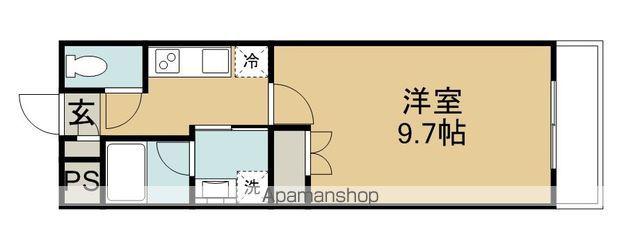 MステージⅡ(1K/5階)の間取り写真