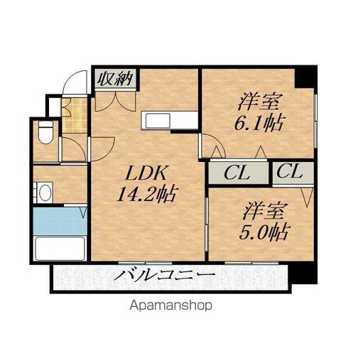 エクレール(2LDK/3階)の間取り写真