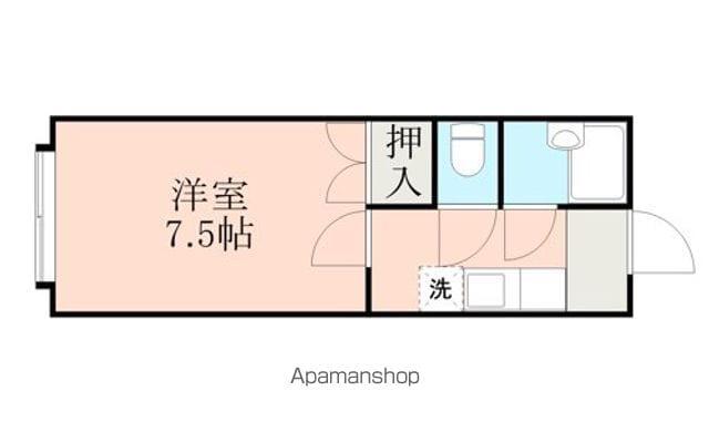 杉島ビル(1K/2階)の間取り写真