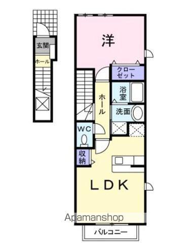 プレラグーナ(1LDK/2階)の間取り写真