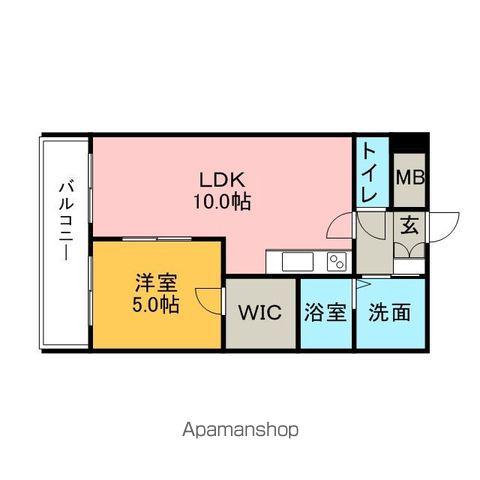 カーサヴェルデ宮ノ陣(1LDK/2階)の間取り写真