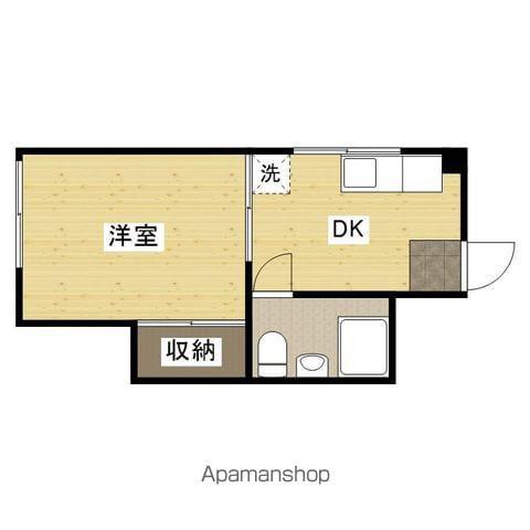TBS西平塚ビル(1DK/4階)の間取り写真