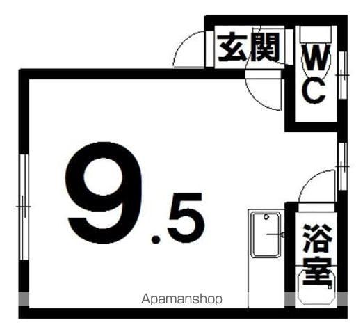 コーポベルバード(ワンルーム/1階)の間取り写真