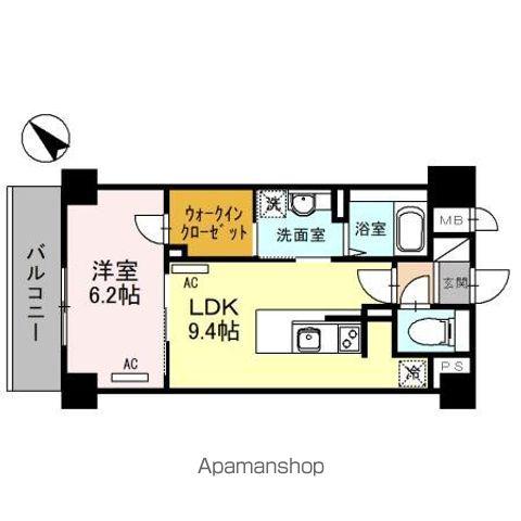 EL-SIAUMEKITA(1LDK/5階)の間取り写真