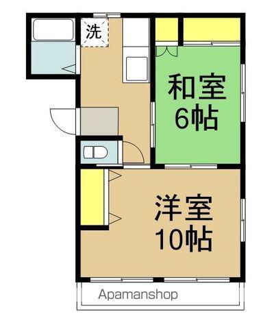 サンハイツ愛宕(2DK/1階)の間取り写真