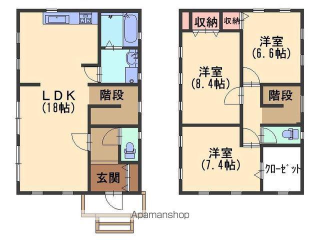 IRいしかわ鉄道 金沢駅 バス乗車時間:20分 赤坂バス停で下車 徒歩5分 2階建 築26年(3LDK)の間取り写真