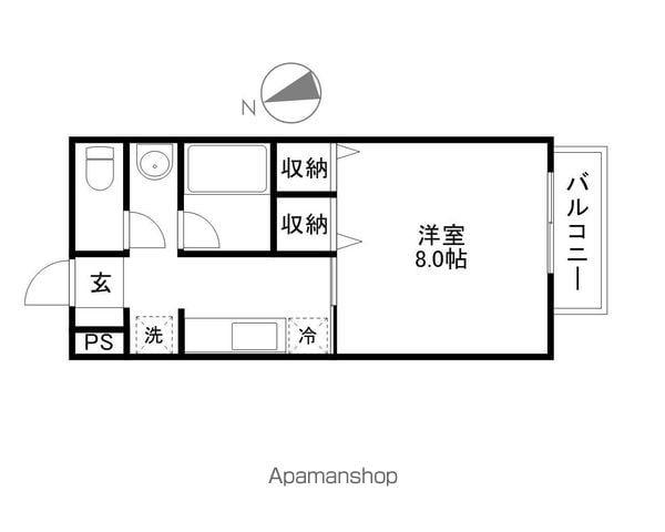 サープラス高野(1K/1階)の間取り写真