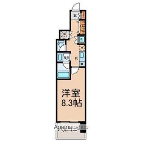 CASAα名駅南(1K/10階)の間取り写真