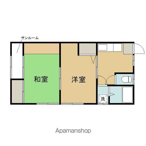 盛岡コーポ(2DK/2階)の間取り写真