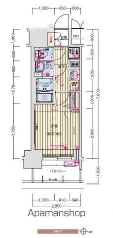 プレサンス丸の内アドブル(1K/9階)の間取り写真