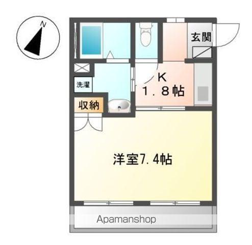 ルミエール シャトー(1K/2階)の間取り写真