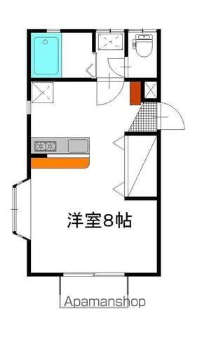 フロンティアK2 A棟(ワンルーム/1階)の間取り写真