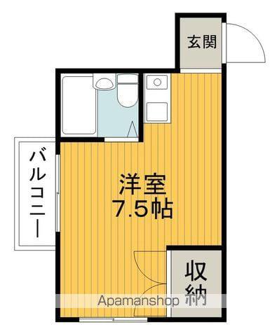 NJプレイス桜の町(ワンルーム/3階)の間取り写真