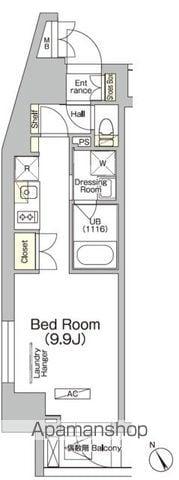 JPNOIE門前仲町(ワンルーム/12階)の間取り写真