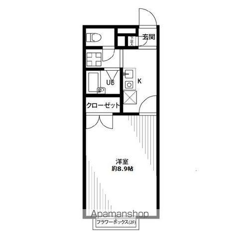 アムールGRAND(1K/1階)の間取り写真