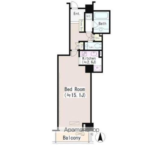 恵比寿ガーデンテラス弐番館(2LDK/8階)の間取り写真