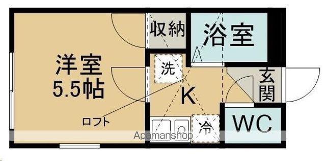 ドウェリング斎藤7(1K/1階)の間取り写真