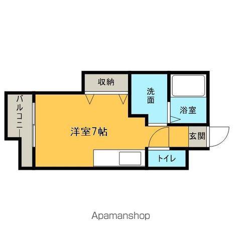 ヴィラN19(ワンルーム/2階)の間取り写真