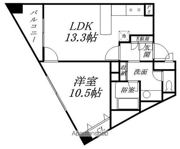 プレセランス・函館山(1LDK/3階)の間取り写真