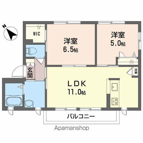 カサ・モーヴⅡ(2LDK/2階)の間取り写真