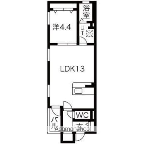 レソール上飯田(1LDK/2階)の間取り写真