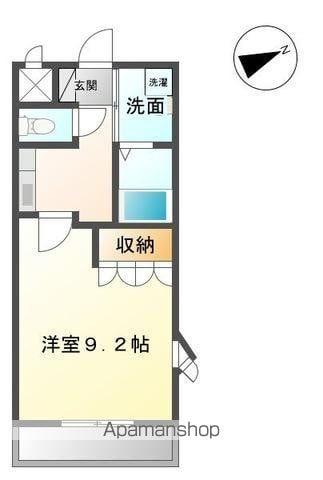 プランドール(1K/2階)の間取り写真