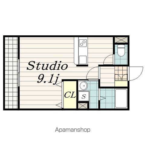 グランドゥール(1K/3階)の間取り写真