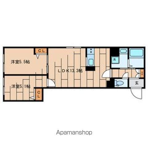 カーサアルバ(2LDK/3階)の間取り写真