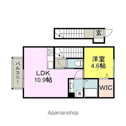 JS STAGEⅡ(1LDK/2階)の間取り写真