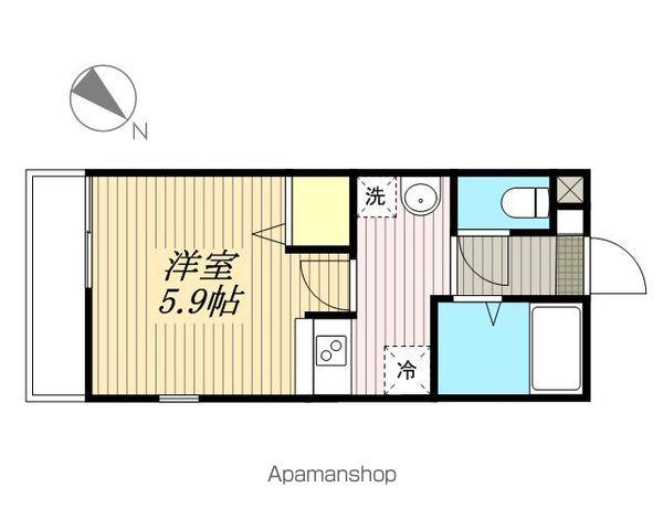 リブリ・プランドール幕張(1K/1階)の間取り写真