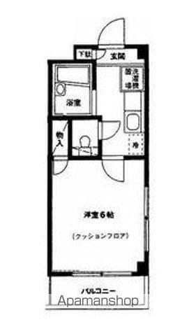 グリーンヒルⅦ(1K/3階)の間取り写真