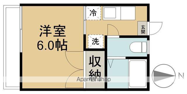 フォーブルこまくさ(1K/1階)の間取り写真