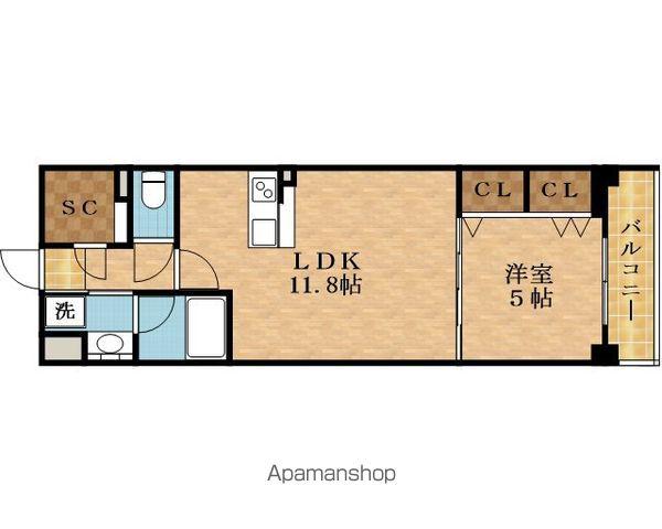 ESTAGEO関目高殿(1LDK/6階)の間取り写真