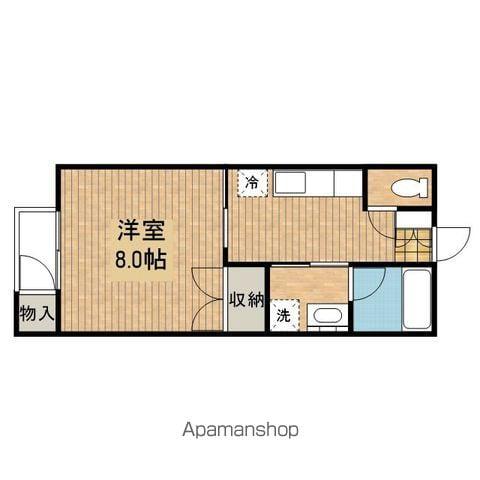 パレ・ソワイユ(1K/1階)の間取り写真