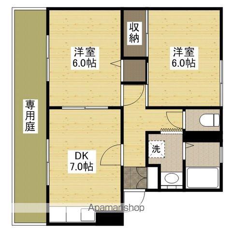 ファミール宝(2DK/1階)の間取り写真