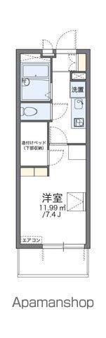 レオパレス中島町(1K/4階)の間取り写真