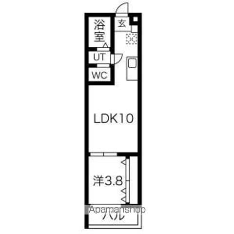 ディレットーレ堺東(1LDK/3階)の間取り写真