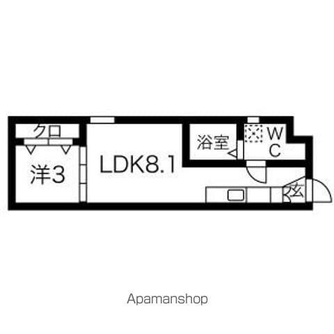 CELENEST名駅西デザイ(1LDK/2階)の間取り写真