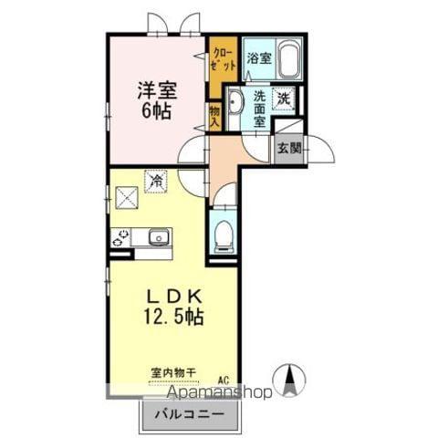 レガーロⅡ(1LDK/1階)の間取り写真